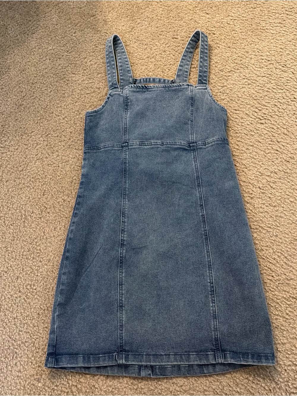 Women’s Blue Denim Pinafore Skirt Dress
